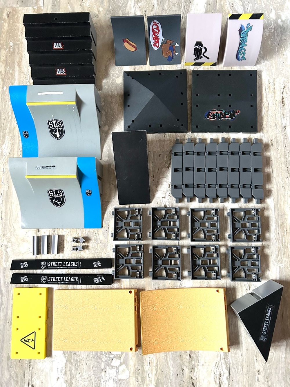 Tech Deck Fingerboard Skate Park Pieces. Not Complete. Fingerboarding